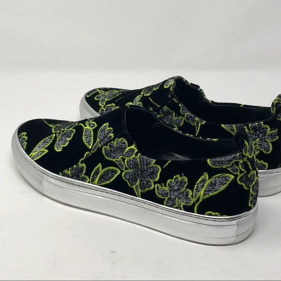 Giambattista Valli Jacquard Sneakers in Black/Lime - Picture 5 of 8
